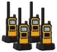 Talkie-walkie - Ip67 étanche - 2000 mAh - Jaune - Ensemble de 4 pièces