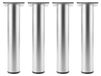 Pieds de meuble réglables en aluminium, set de 4