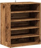 vidaXL Schoenenkast 60x35x70 cm bewerkt hout oud houtkleurig