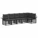 vidaXL - Buiten - bank - set - 6 - st - Zwart - en - Donker - Grijs - Polyester
