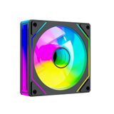 Noua Notus | 120 mm PWM PC-ventilator | ARGB verlichting 5V 3pin Infinity Mirror | snelheid 1800 RPM | Ventilator voor stille computerbehuizing | Volledige compatibiliteit