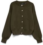 VERO MODA gebreid vest - donkergroen
