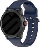 Strap-it Universele 24mm Siliconen Horlogeband Donkerblauw