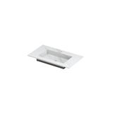 Ink Panda Ink Post Wastafel keramische slab envelop bak met 1 kraangat 80x45x1cm Calacatta mat 0210030