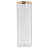 COOK CONCEPT KA4373 voorraadpot, 2 l, borosilicaatglas, bamboe, transparant, 10,3 x 10,3 x 30 cm