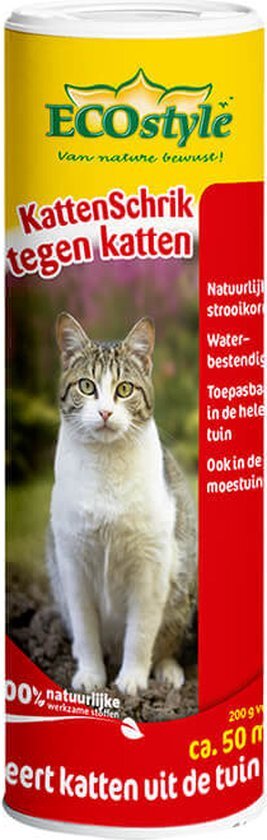 ECOSTYLE KattenSchrik - natuurlijk afweermiddel tegen katten - 200 g