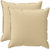 vidaXL Kussensloop houten beige 80 x 80 cm polyester