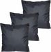 Anna's Collection Coussins d'extérieur - 3x - Noir - 60 x 60 cm