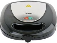 LUND 67525 Grill de contact 3-en-1, appareil à gaufres et appareil à sandwichs - 760W - Noir/Argent