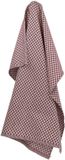 Bunzlau Castle Theedoek Kleine Ruit Burgundy GOTS