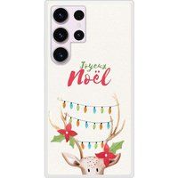 Samsung Galaxy S23 Ultra Beschermende siliconen case met lichtgevend rendier