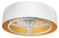 OEM DC-plafondventilator, 60 Watt, wit/goud, 8 bladen, 6 snelheden, met afstandsbediening, 5100 lumen
