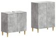 ARNHEM Set de salle de bain 2 pièces Gris béton Bois modifié