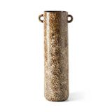 HKLIVING aardewerken vaas Long 12,5x15,5x40 cm - bruin