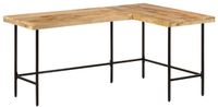 vidaXL Bureau - 165x110x77 cm - Massief Mangohout en IJzer