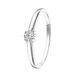 Lucardi Dames Ring bezet met zirkonia van Swarovski - Ring - Cadeau - Echt Zilver - Zilverkleurig