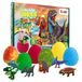 INKEE Geschenkdoos DINO Box met 6 badbommen voor kinderen, bevat 6 verschillende dinosaurusfiguren om te verzamelen, 6 x badballen voor kinderen met verrassing