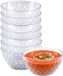 PlasticForte Schaaltjes - kristal stijl - kommetjes - 8x - kunststof - 14 x 5 cm - transparant - stapelbaar - soepkommen