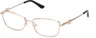 Guess GU2975 Shiny rose gold Rechthoekig Metaal Vrouwen Brilmonturen