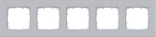 Siemens Delta Miro 5-voudig afdekraam aluminium metallic
