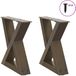 vidaXL - Salontafelpoten - 2 st - 30x(30-31,3) cm - staal - naturel