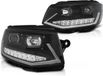 Viking Choice VW Koplampen dagrijlicht T6 15- ZWART CHROOM LED DRL