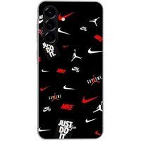 NIKE JORDAN Etui voor Samsung Galaxy A26 BLANC ROUGE zwarte achtergrond Maniacase