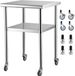 Table de travail en Inox, 61 x 61 x 91 cm, capacité de charge de 272 kg, avec étagère réglable et roulettes