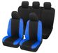 Auto Lupex Auto Accessori Autostoelhoezen compatibel met Duster, polyester-katoen, voor en achter (zwart - koningsblauw)