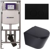 Geberit QeramiQ Dely Toiletset - Mat Zwart