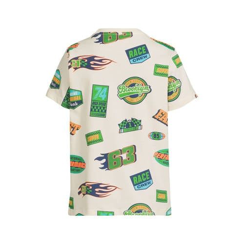 Orange Stars T-shirt wit