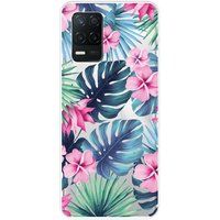 Realme Bedrukt siliconen hoesje compatibel met Realme 8 5G, Realme V13 5G Tropical aquarelle