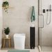 en.casa Meuble bas sur roulettes Broreynna 66x15x33 cm noir
