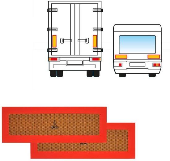 PRO Aluminium ECE 70 Markering Caravan / Trailer Per set 2 stuks