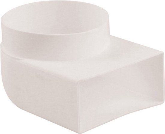 Nedco ventilatiekanaal overgangshaak 110x54mm - 100mm - inwendig - wit