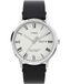 Timex Waterbury 40 mm herenhorloge - zwart lederen tweedelige band met snelsluiting, witte wijzerplaat, roestvrijstalen kast, TW2W15000