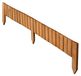 Palissade de jardin en chêne - Bordure d'herbe - Clôture en bois - Facile à monter - Module de 10 x 114 cm - Brun chêne