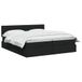 vidaXL Ottoman bed met matras en hoofdeinde, 2 stuks, zwart, gestoffeerd