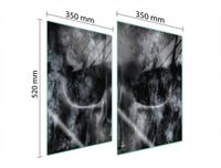 TMK ArtDeko - Plaque de verre protectrice - 2x35x52 cm - Crâne