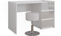 Vicco Marla Kaptafel – 120 cm met kruk Wit Hoogglans