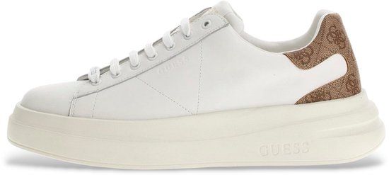 GUESS Sportieve Vetersneakers Met Rubberen Zool Bruin Leer Heren Maat 45