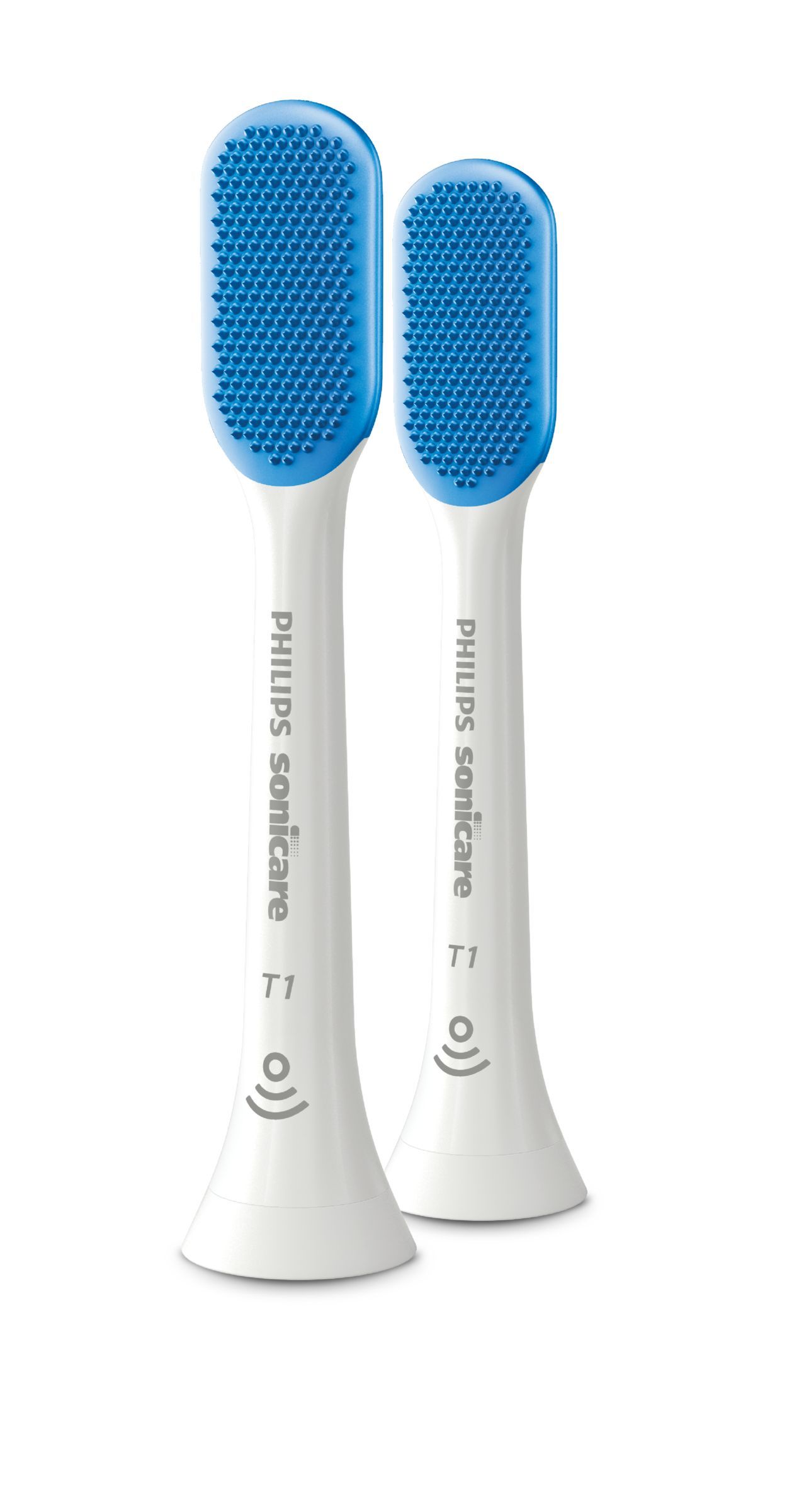 Philips Sonicare TongueCare+ HX8072 - Opzetborstel - Wit/Blauw - 2 stuks
