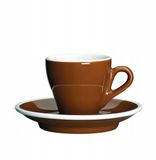 Cilio Espresso Kopje met Schotel 50ml Bruin Porselein
