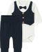 Set Romper Dark Sapphire Uni Manches longues Une épaule Boutons-pression Boutons 95% Coton, 5% Élasthanne Enfants Taille 62