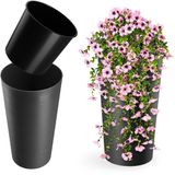 Merkloos KADAX Bloempot met houtspaanders, grafiet, 30 cm