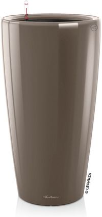 LECHUZA RONDO PREMIUM 32 Plantenbak - Taupe Hoogglans - 13L - Met Bewateringssysteem