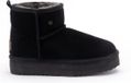 Warmbat Wallaby Suede boot Plateau Dames Laarzen - Zwart