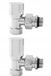 Diamond Set de robinet d'angle pour radiateur DN15 (1/2") chromé