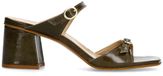 Sacha - Femme - Sandales vernies vert foncé à talon - Taille 36