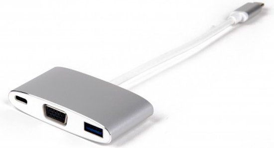 LMP 15093 laptop dock & poortreplicator USB 3.2 Gen 1 (3.1 Gen 1) Type-C Zilver, Wit